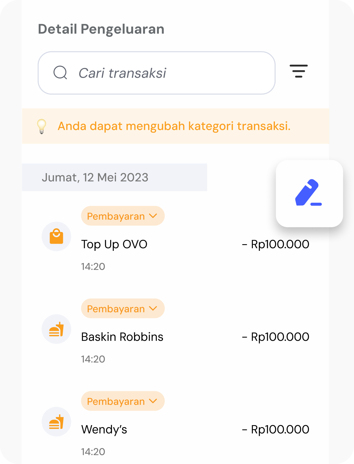 <p>Ubah Catatan Transaksi</p>