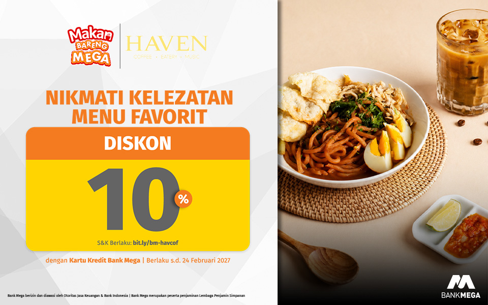 Haven Coffee - Diskon 10% Nikmati Kelezatan Menu Favorit