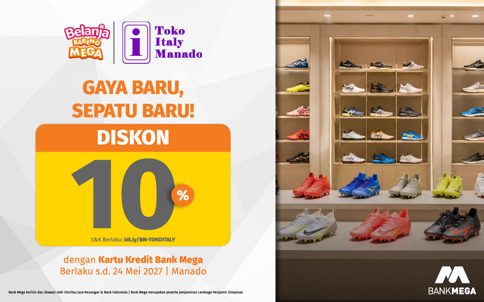 Diskon 10% Toko Italy Manado
