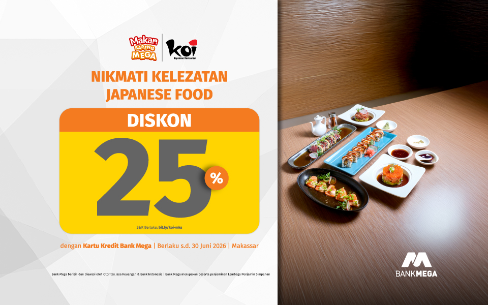 KOI Japanese Restaurant Makassar - Diskon 25%
