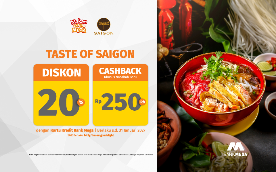 Saigon Delight - Diskon 20% + Cashback Rp250Rb