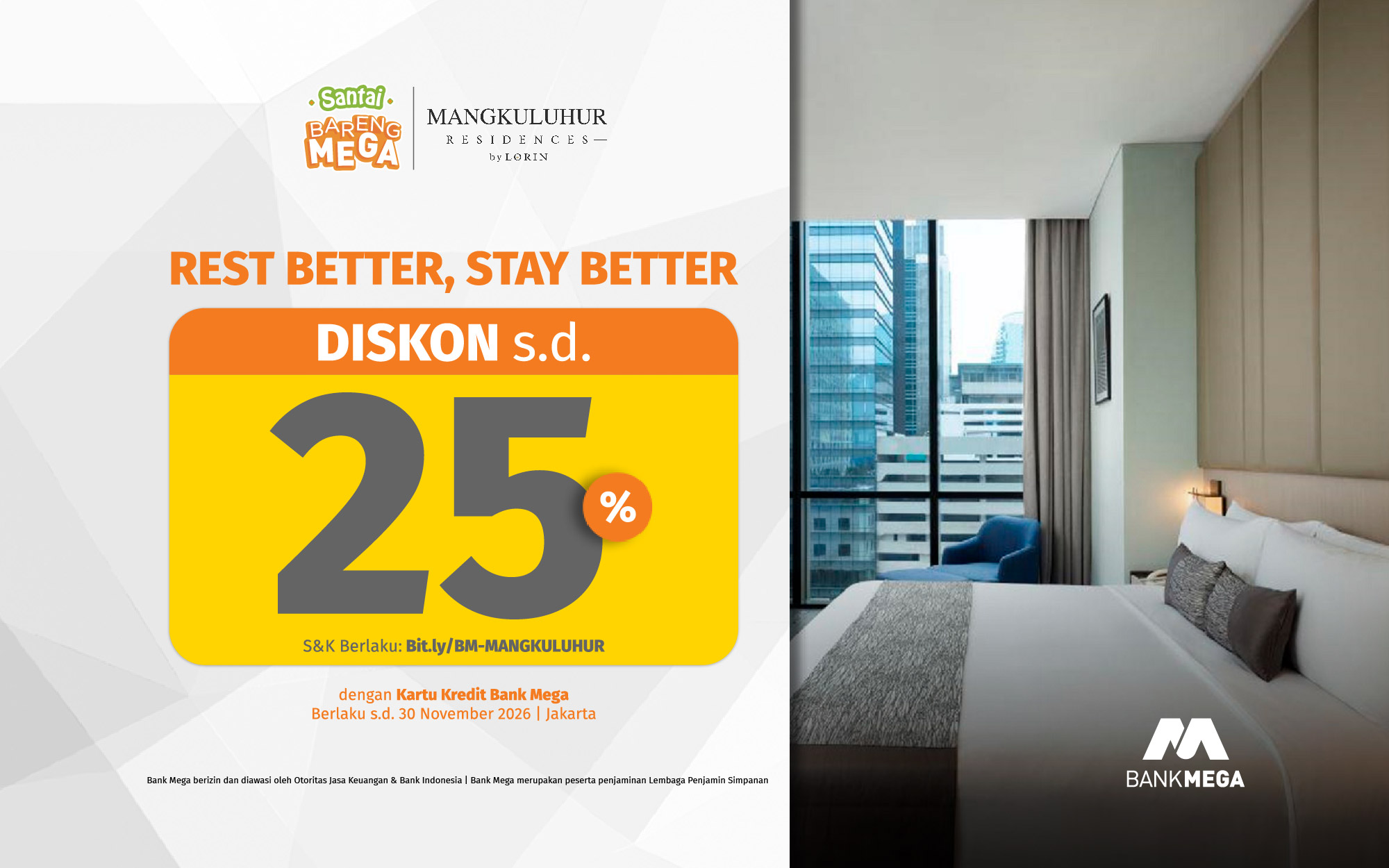 Mangkuluhur Residences by Lorin - Diskon hingga 25% Rest Better, Stay Better