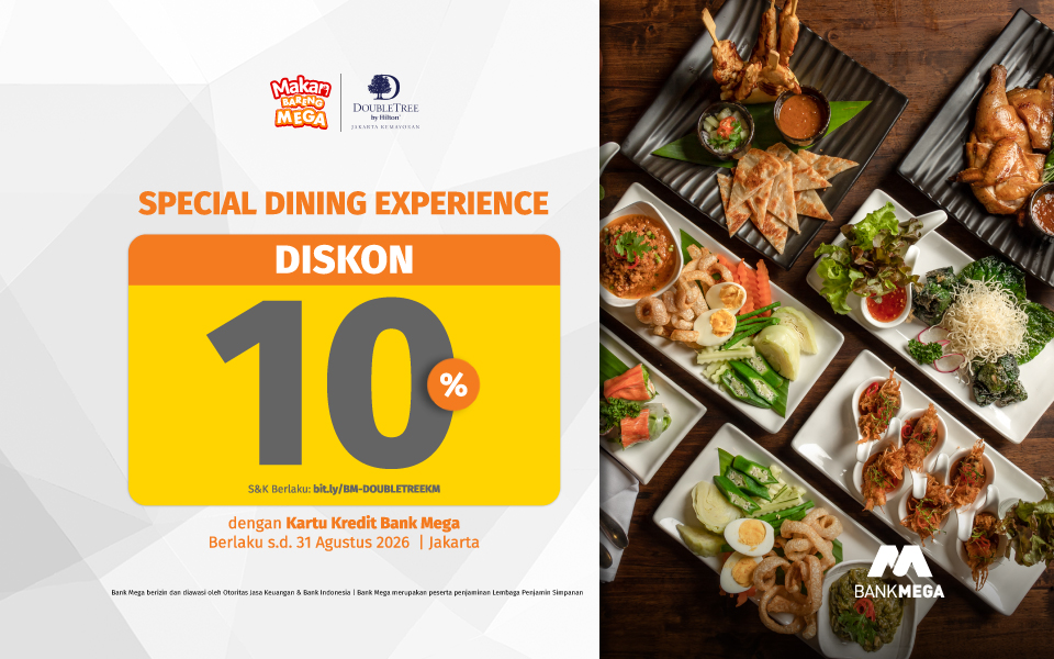 DoubleTree by Hilton Jakarta Kemayoran - Diskon 10% Special Dining Experience