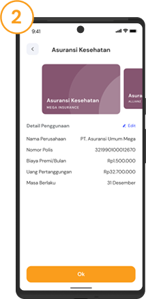 <p>Rincian asuransi Anda hingga masa berlaku premi akan ditampilkan</p>